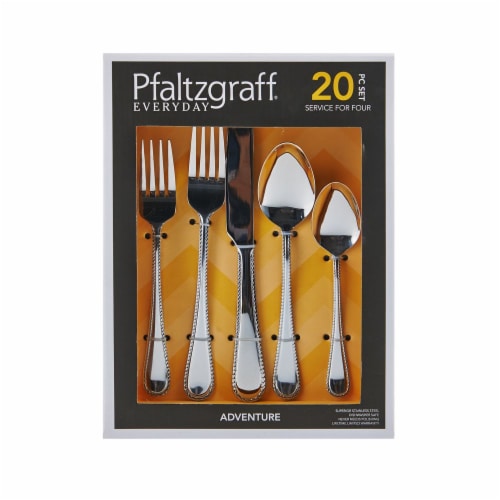 Pfaltzgraff Adventure Everyday Flatware Set - Stainless Steel Perspective: front