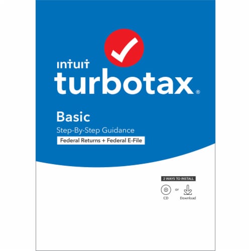 Intuit TurboTax Basic 2021 Tax Software Perspective: front