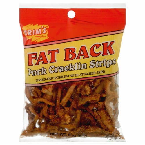 Brim's® Fat Back Pork Cracklin Strips Perspective: front