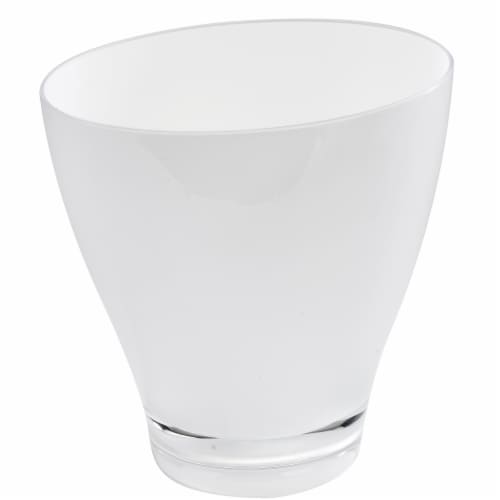 Umbra 020210-220 Vapor Acrylic Waste Can - Transparent White Perspective: front