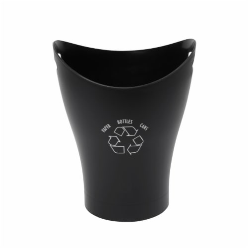 Umbra 082856-040 2.25 gal Garbino Recycling Bin - Black & White Perspective: front