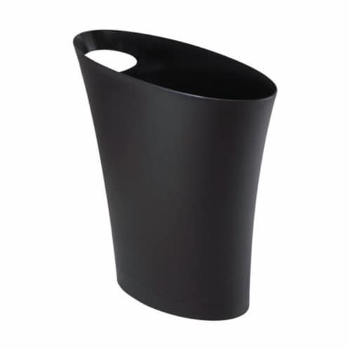Umbra 082610-040 2 gal Skinny Waste Can  Black - pack of 6 Perspective: front