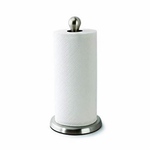 Umbra 1011556-047 Spin Click N Tear by Paper Towel Holder - Black & Nickel Perspective: front