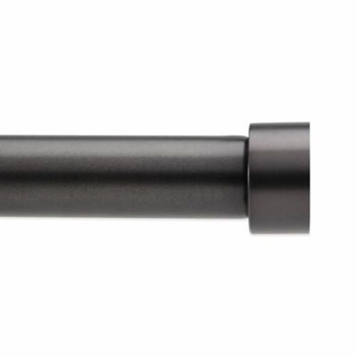 Umbra® Cappa 66 to 120-Inch Adjustable Curtain Rod in Brushed Black Perspective: front
