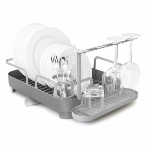 Umbra® Holster Dish Rack in Charcoal Perspective: front