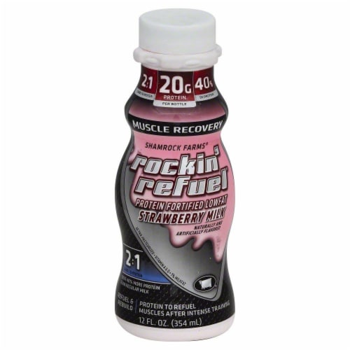 Rockin' Refuel Strawberry Milk Perspective: front