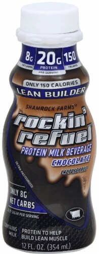 Shamrock Farms  Rockin' Refuel Lean Builder Chocolate Milk Perspective: front