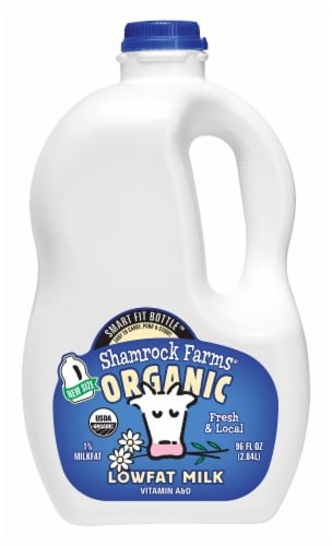 Shamrock Farms Organic 1% Lowfat Milk Perspective: front