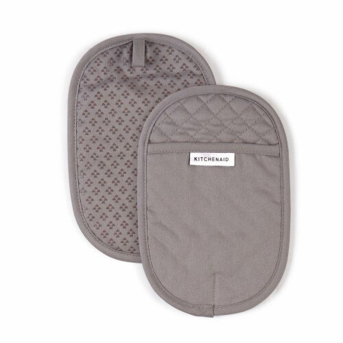 KitchenAid Asteroid Pot Holder Set - 2 Pack - Gray Perspective: front