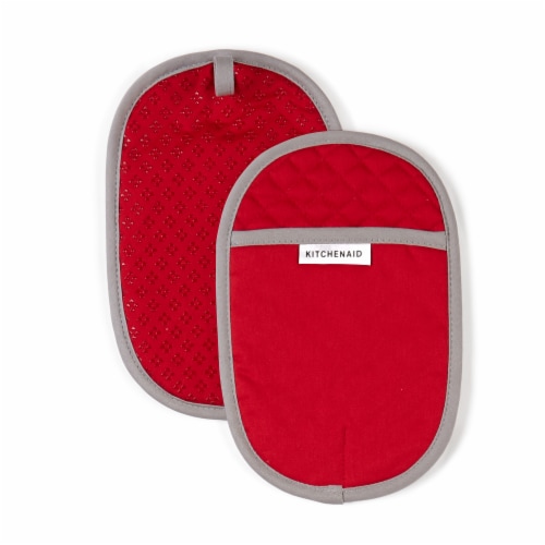 KitchenAid Asteroid Pot Holder Set - 2 Pack - Red Perspective: front