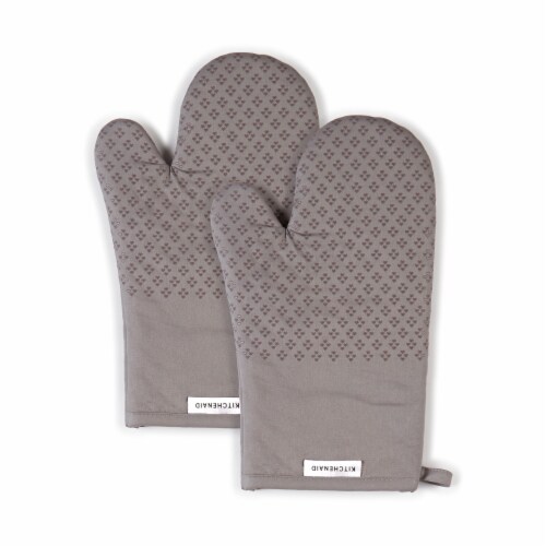 KitchenAid Asteroid Oven Mitt Set - 2 Pack - Gray Perspective: front