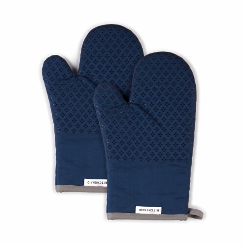 KitchenAid Asteroid Oven Mitt Set - 2 Pack - Blue Perspective: front