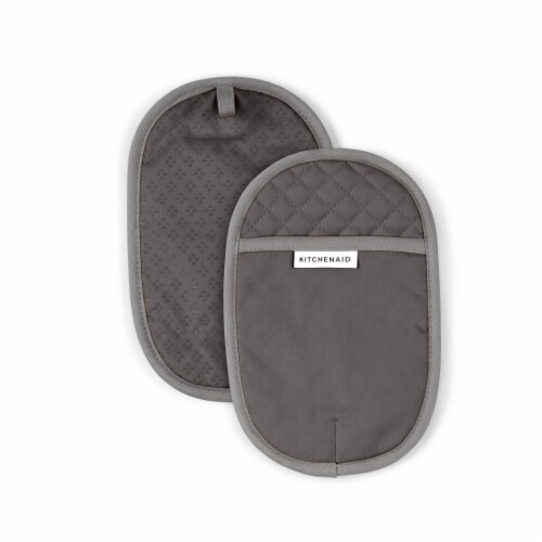 KitchenAid Asteroid Pot Holder Set - 2 Pack - Charcoal Gray Perspective: front