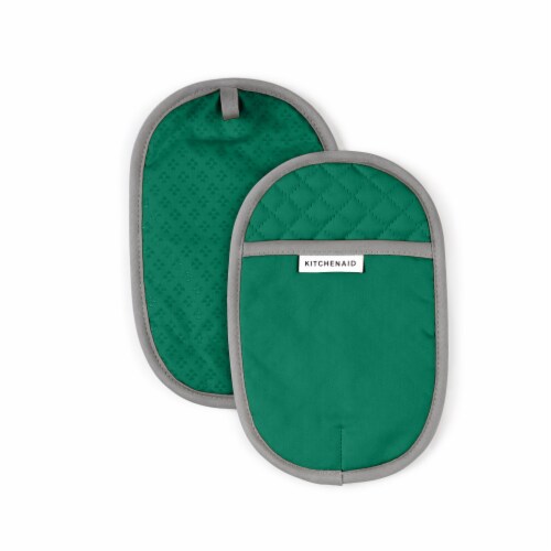 KitchenAid Asteroid Pot Holder Set -2 Pack - Green Perspective: front