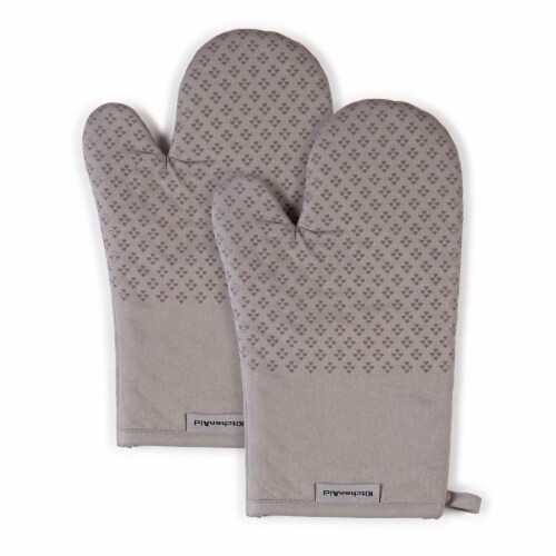 KitchenAid Asteroid Oven Mitt Set - 2 Pack - Gray Perspective: front