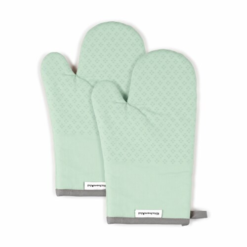 KitchenAid Asteroid Oven Mitt Set - 2 Pack - Green Perspective: front
