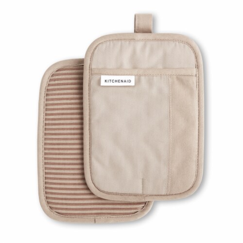 KitchenAid Beacon Pot Holder Set - 2 Pack - Tan / Beige Perspective: front