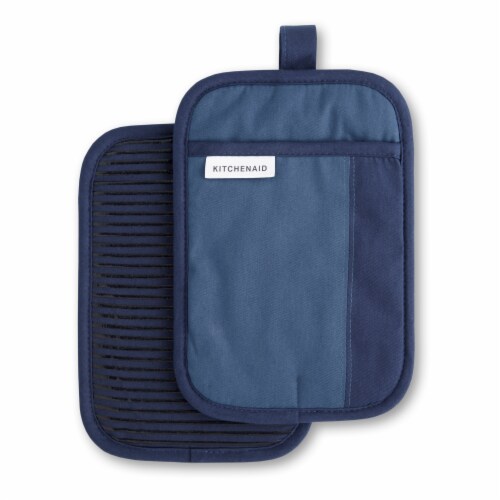 KitchenAid Beacon Pot Holder Set - 2 Pack - Navy / Ink Blue Perspective: front