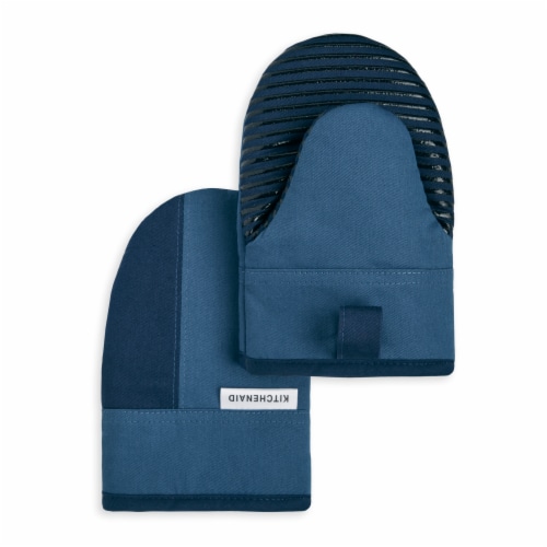 KitchenAid Beacon Mini Oven Mitt Set - 2 Pack - Navy / Ink Blue Perspective: front