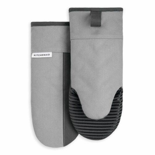 KitchenAid Beacon Oven Mitt Set - 2 Pack - Gray / Silver Perspective: front
