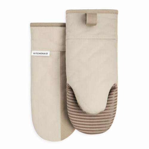 KitchenAid Beacon Oven Mitt Set - 2 Pack - Tan / Beige Perspective: front