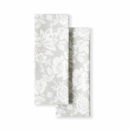 Martha Stewart Floral Vine Kitchen Towels Perspective: front