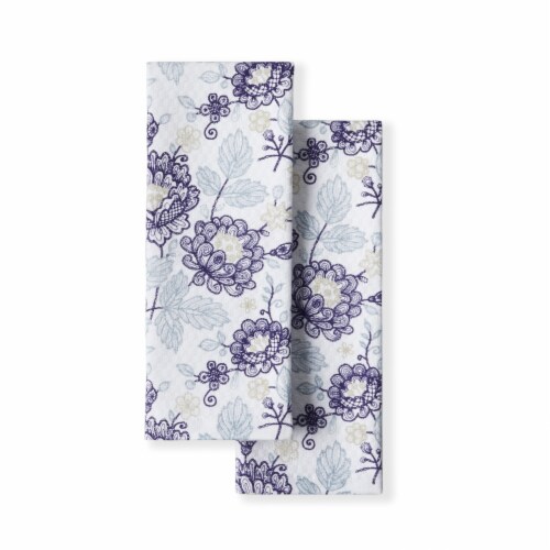 Lavender cotton tea towels - set of 2