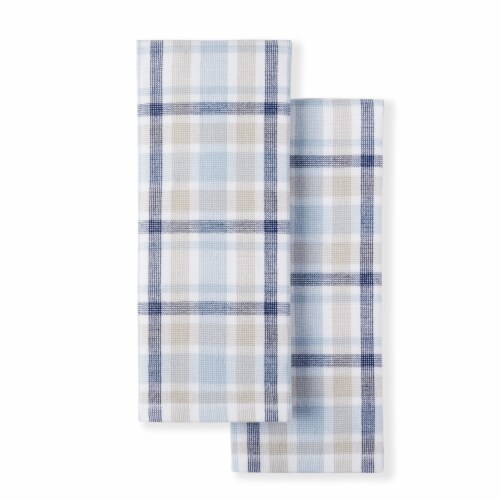 Martha Stewart Valley Plaid Kitchen Towels Perspective: front