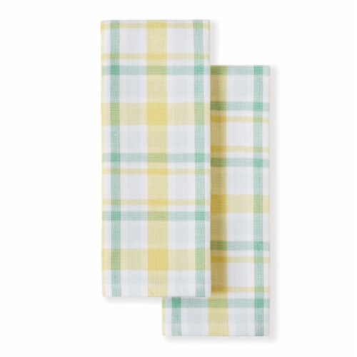 Martha Stewart Valley Plaid Kitchen Towels Perspective: front