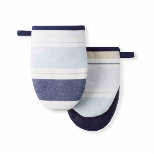 Martha Stewart Thin Striped Oven Mits Perspective: front