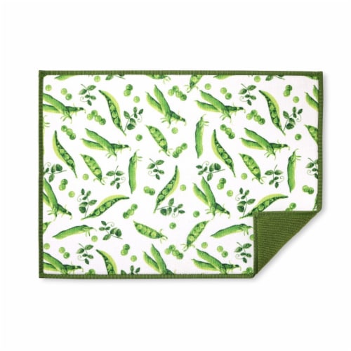 Town & Country KitchenAid Printed Dish Drying Mat - Snap Peas Perspective: front