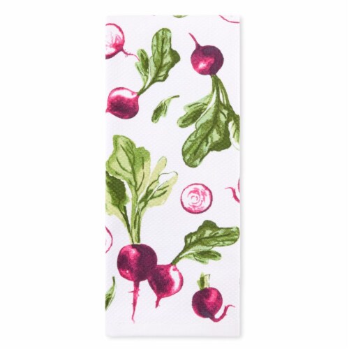 KitchenAid Printed Single Kitchen Towel - Radish Perspective: front