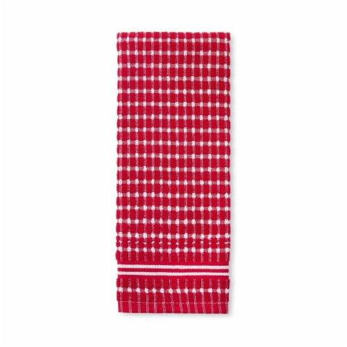 KitchenAid Asteroid Single Kitchen Towel - Passion Red Perspective: front