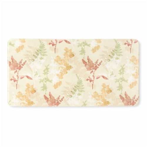 Town & Country Warm Botanical Print Kitchen Mat Perspective: front