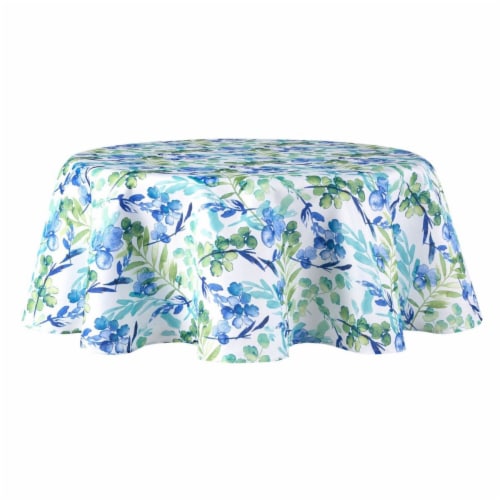 Fiesta Organic Leaves Round Printed Table Cloth Perspective: front