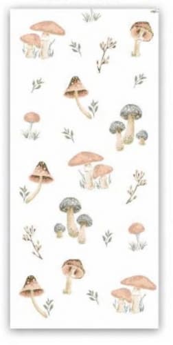 Fiesta Mushrooms Print Kitchen Towel Perspective: front