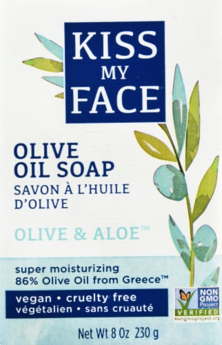 Kiss My Face Olive & Aloe Bar Soap Perspective: front