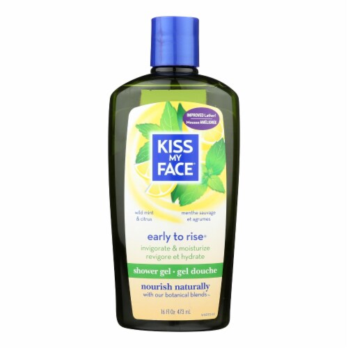 Kiss My Face Wild Mint and Citrus Early to Rise Shower Gel Perspective: front