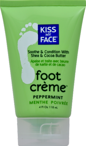 Kiss My Face Peppermint Foot Creme Perspective: front