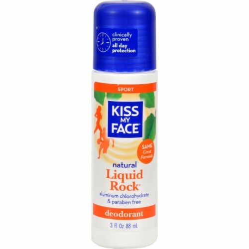 Kiss My Face Liquid Rock Sport Roll On Deodorant Perspective: front