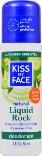 Kiss My Face Cucumber Green Tea Liquid Rock Deodorant Perspective: front