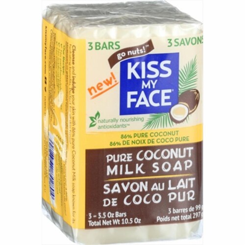 Kiss My Face Coconut Milk Bar Soap Perspective: front