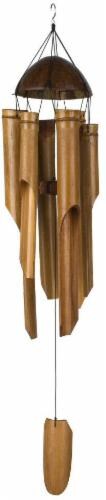 Woodstock Asli Arts® Collection Half Coconut Bamboo Chime - Brown Perspective: front