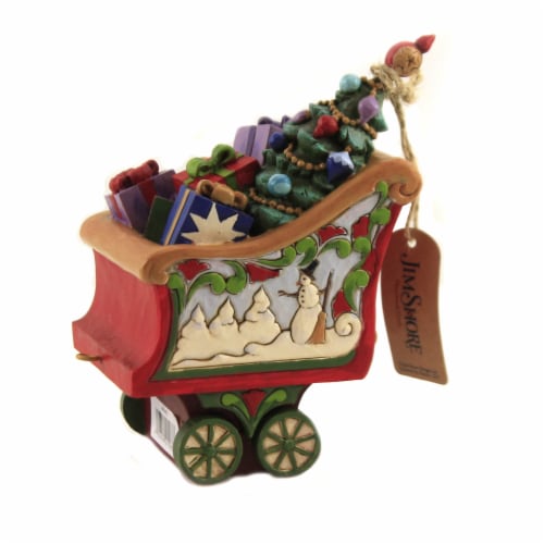 Jim Shore Tidings In Tow Polyresin Heartwood Creek 6005692 Perspective: front