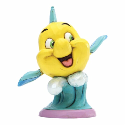 Enesco Disney Showcase Little Mermaid Flounder Go Fish Figurine Perspective: front
