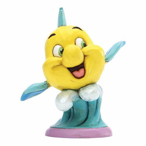 Enesco Disney Showcase Little Mermaid Flounder Go Fish Figurine, 1