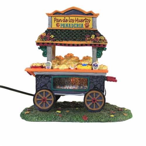 Department 56 House Day Of The Dead Pastry Cart Halloween Snow Village 6007787 Perspective: front