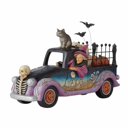 Jim Shore Wicked Wheels Polyresin Halloween PickUp 6010674, 1 King
