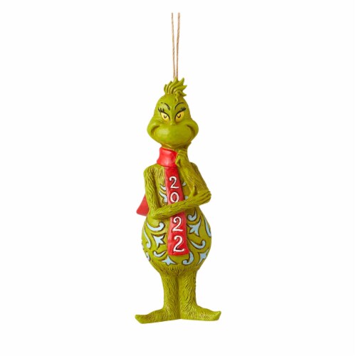 Jim Shore Grinch Dated 2022 Ornament Polyresin Dr Seuss 6010783, 1