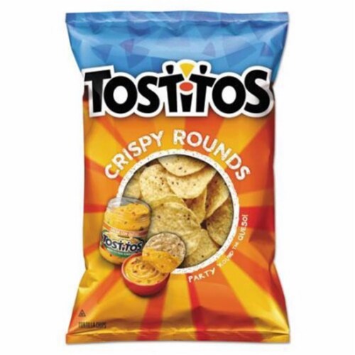 Tortilla Chips Crispy Rounds, 3 oz Bag, 28/Carton